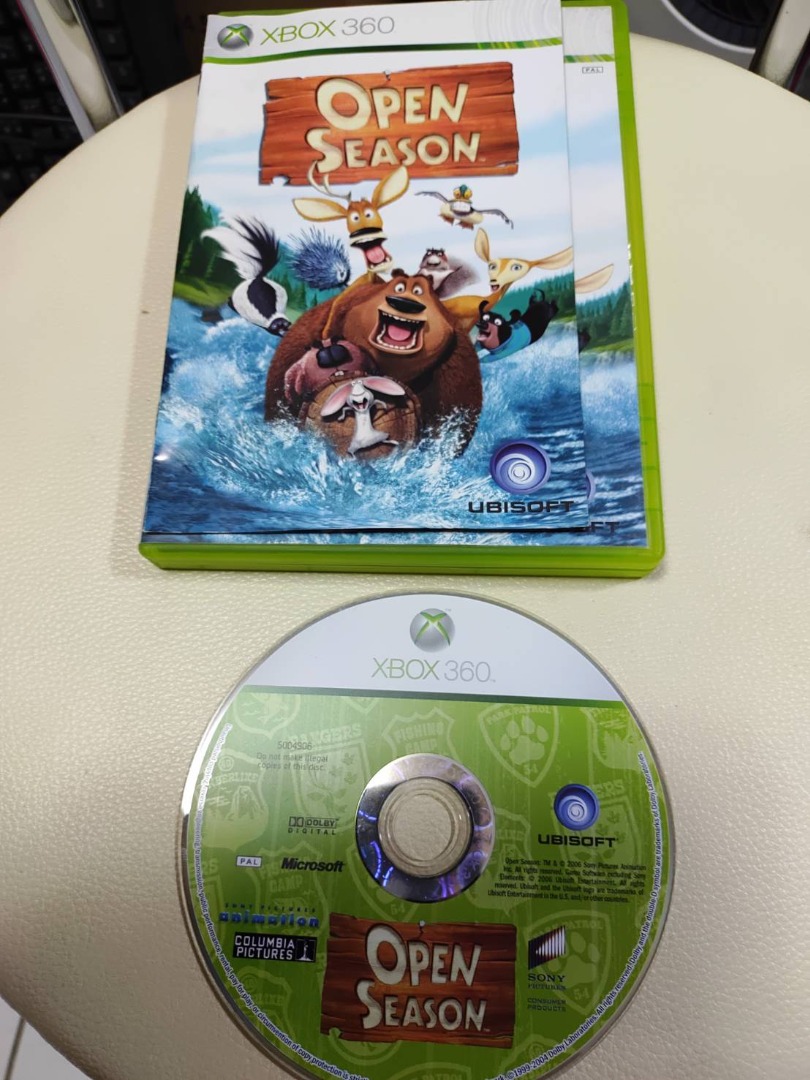 收藏品絕版經典遊戲xbox360 美版Open Season 狩獵季節打獵季節書房