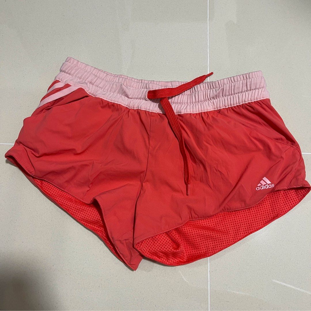 Red split shorts store