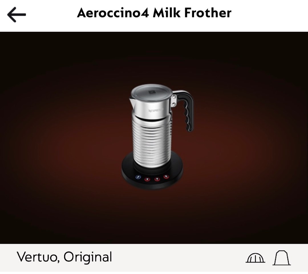 Aeroccino 4 milk frother, TV & Home Appliances, Kitchen Appliances