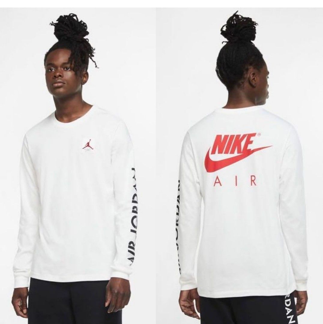 Red long sleeve jordan shirt new arrivals