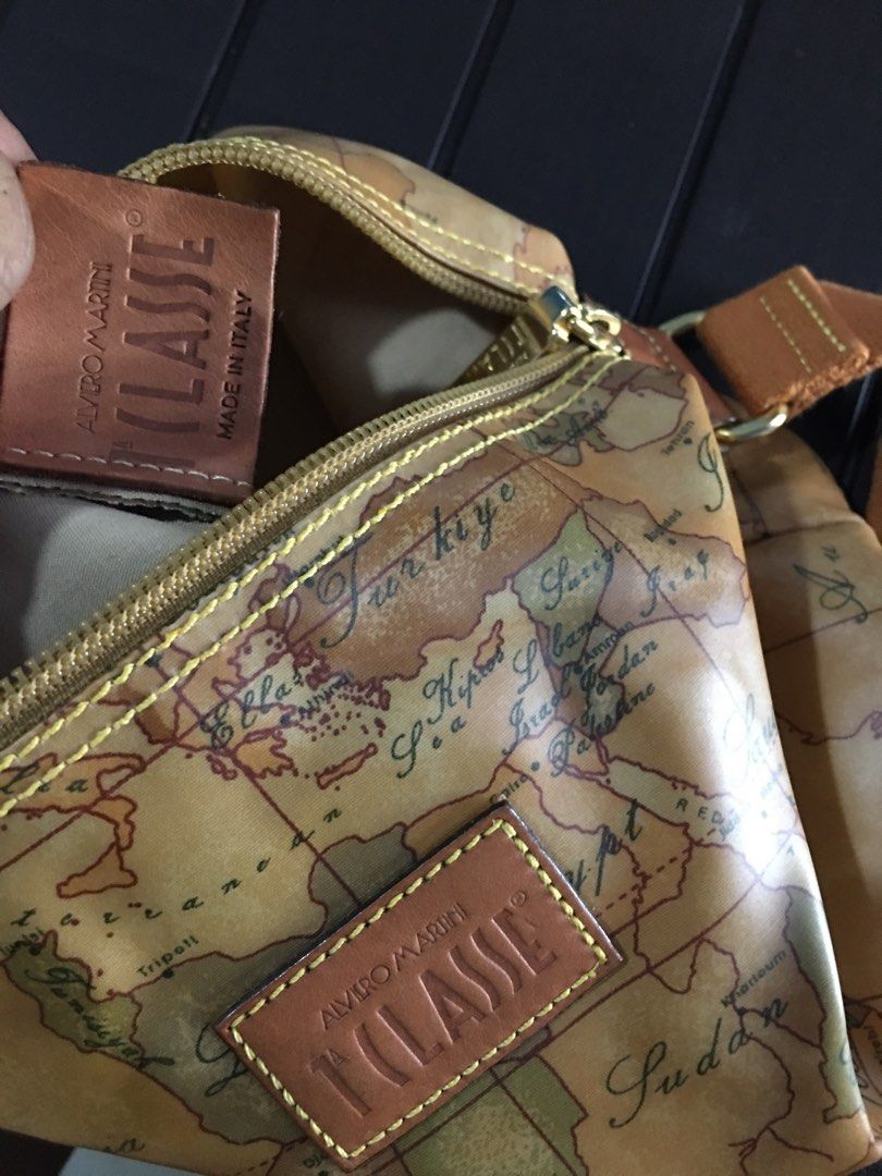 Alviero Martini (Category: Luxury Bags & Wallets) located in Caloocan City. Submitted by thrift.crcl (Listing ID 1200802555, Image 3). Description: Alviero Martini Sling bag 2500 Check last picture minimal stain.