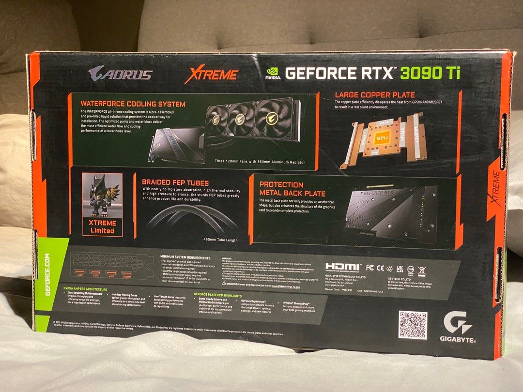 RTX 3090 Ti AORUS XTREME WATERFORCE, Computers & Tech, Parts ...