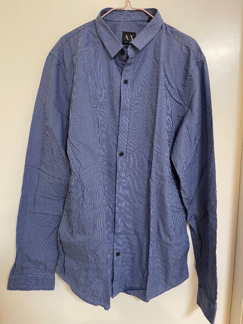Armani exchange striped shirt online