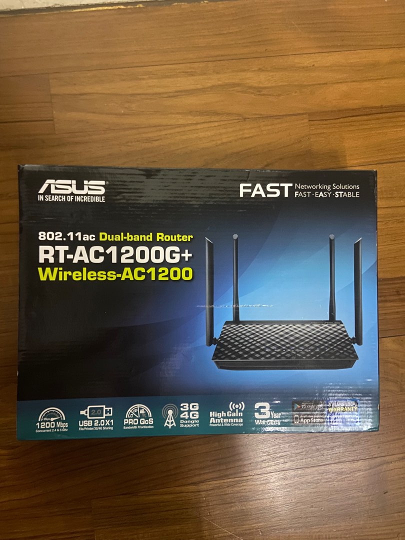 ASUS Wifi router AC1200G+, Computers & Tech, Parts & Accessories ...