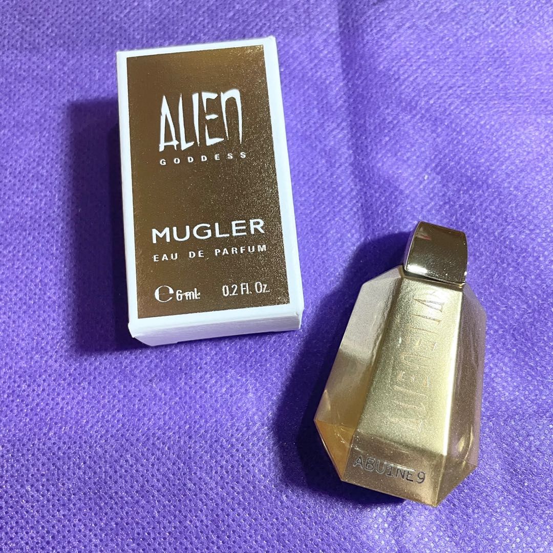 NEW STOCK AUTHENTIC Alien Mugler goddess eau de parfum perfume (Category: Fragrance & Deodorants) located in Pasig City. Submitted by vanityboutique (Listing ID 1200809795, Image 1). Description: Pm for more details 6ml with box Brand new and authentic Selling low and affordable One of the best selling brands in the makeup skincare perfume world .