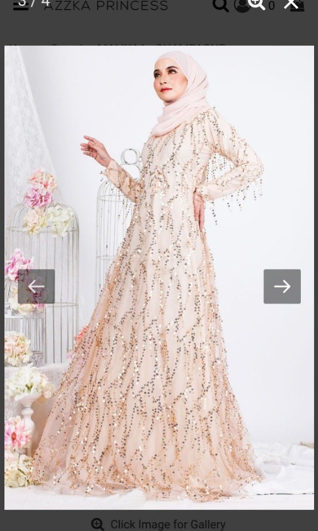 Muslimah glamour dress for sales dinner