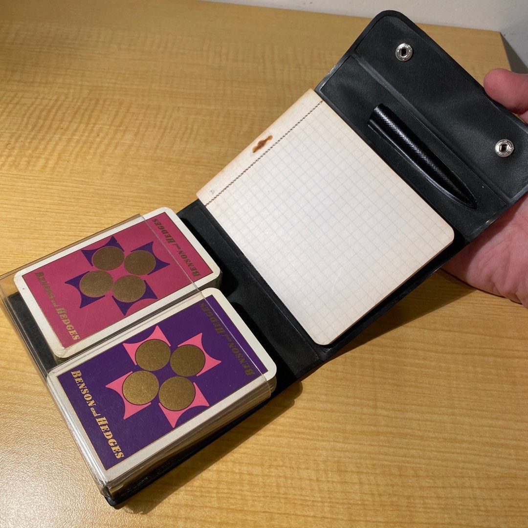 Benson and Hedges reporter notebook with 2 deck of cards, Hobbies ...