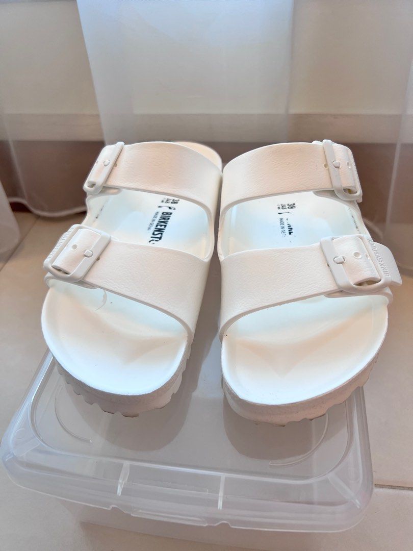 Birkenstock Arizona Eva Sandals in White Size EU 38 TRADES REAL LIFE PICS