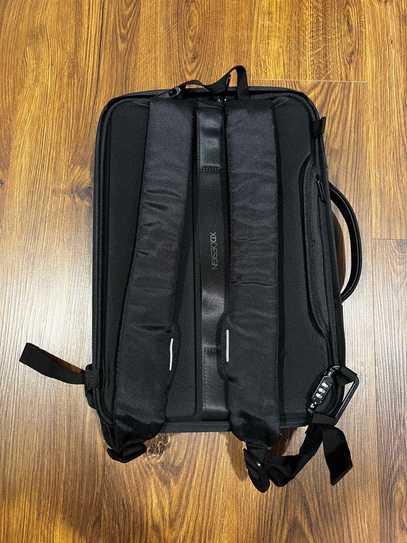 BOBBY BIZZ ANTITHEFT BACKPACK & BRIEFCASE, BLACK, Men's Fashion, Bags