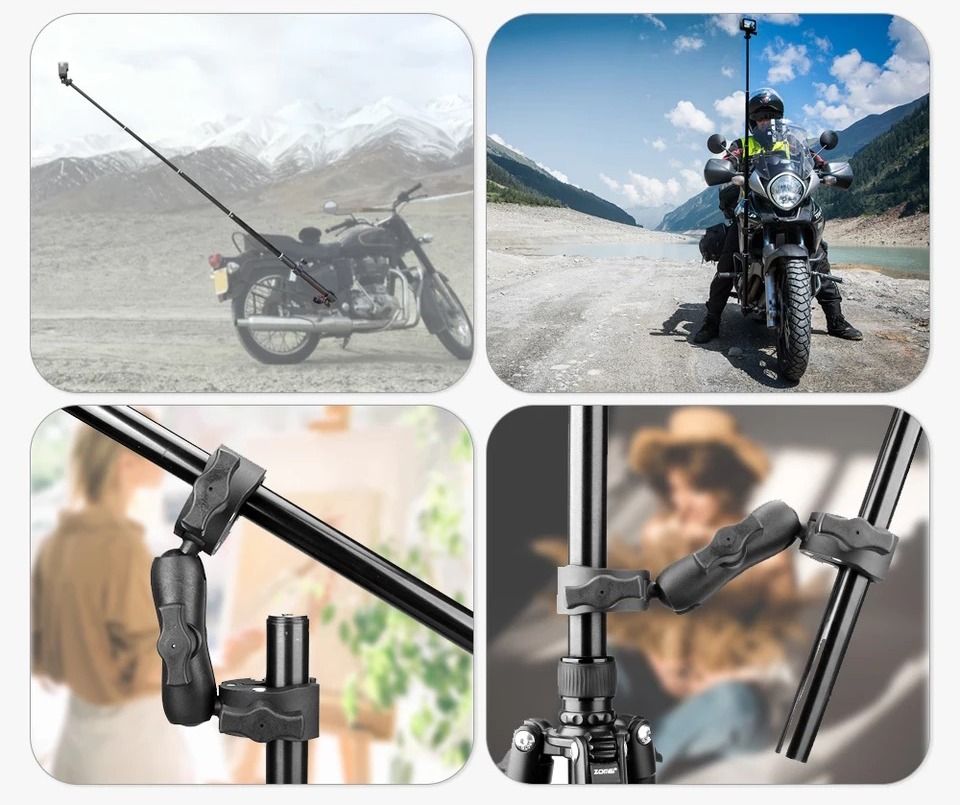 2End Bracket Clamp mounts for Bike, Handlebar mount for Insta360