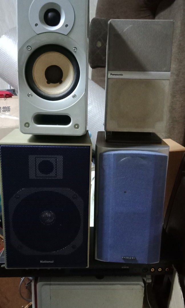 Branded Speakers (Category: Soundbars, Speakers & Amplifiers) located in Pasay City. Submitted by marineljapansurplus (Listing ID 1200812436, Image 2). Description: Branded Speakers 1. Sony (4 Ω, 30W) 2. Panasonic (6 Ω, 40W) Bi-wiring 3. National (8 Ω, 8W) Made In Japan) 4. Aiwa (6 Ω) Note: Single speaker, no pair, as is.. Price: ₱500 each Loc. Pasay City (Brgy. 139).