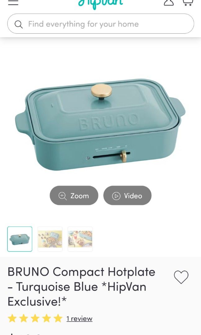 Bruno Japanese Hot Plate w/ Ceramic Pot, TV & Home Appliances, Kitchen