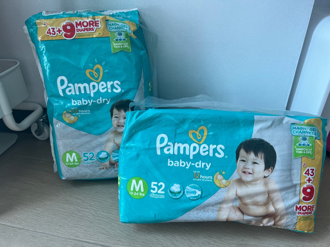 BUNDLE DEAL!! 2 packs for the PRICE OF ONE!! of Pampers Baby Dry Taped Diapers 52 pcs, Babies