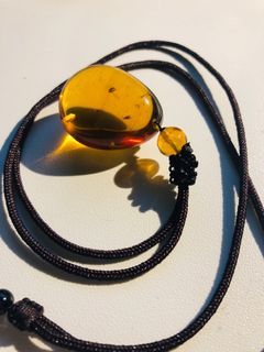 Burmite natural real amber necklace