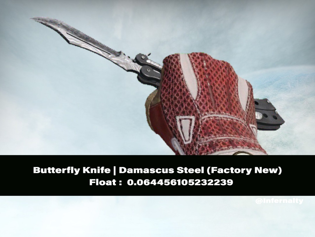 Butterfly Knife Damascus Steel FN CSGO SKINS KNIVES, Video Gaming