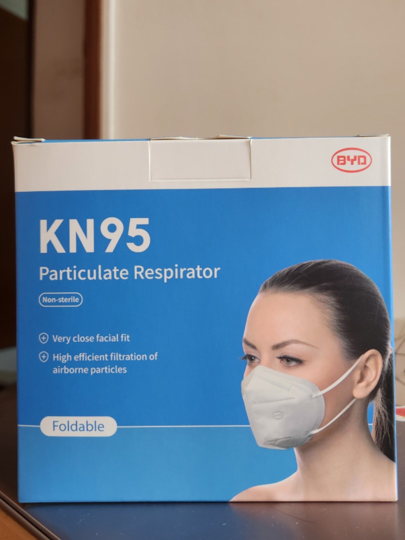 BYD KN95 Particulate Respirator Mask, Health & Nutrition, Face Masks ...
