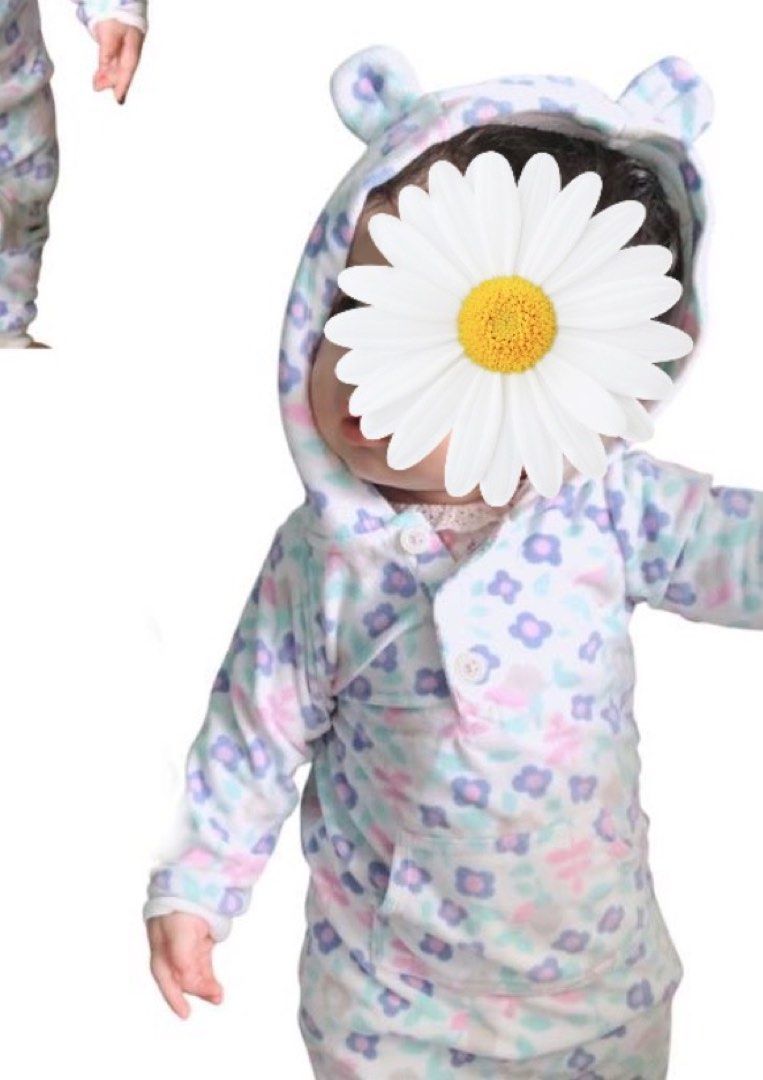 Genting outfit Carters polar bear hooded fleece jumpsuit Babies