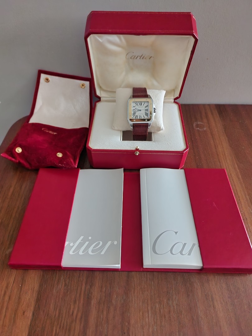 Cartier Santos half gold XL size! New brand new, Luxury, Watches on ...