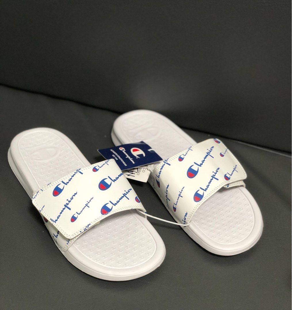 Champion White Slides unisex size M8 W10 Women s Fashion