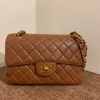 [售出］Chanel vintage coco23焦糖色雙子星包chanel double sided bag肩背包/手提包