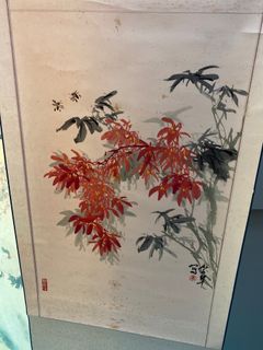 Chinese Painting bee n flower