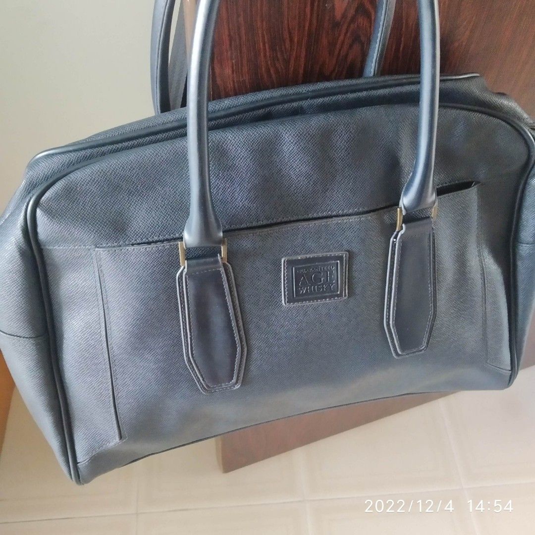 Mens leather hand sales luggage bags