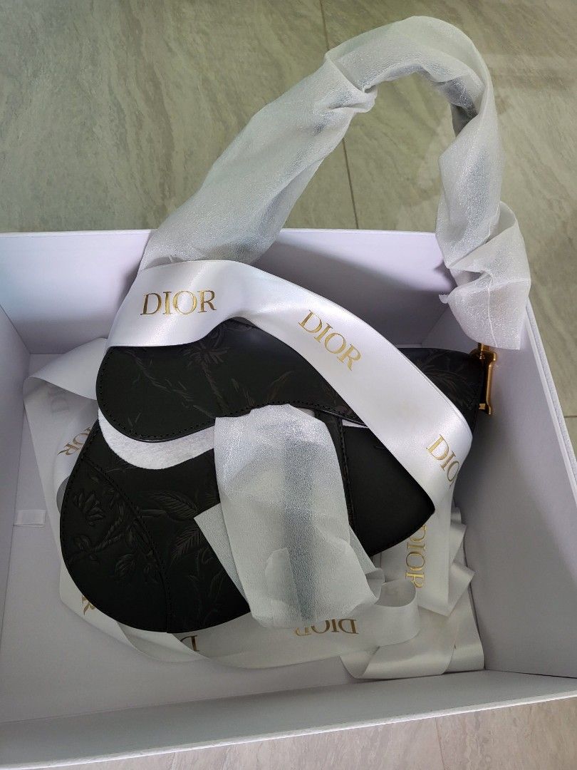 CD Christian Dior iconic saddle bag brand new black Women s