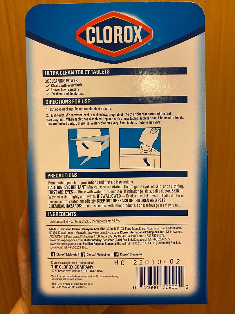 Clorox Bleach and Blue Toilet Tablets, Furniture & Home Living