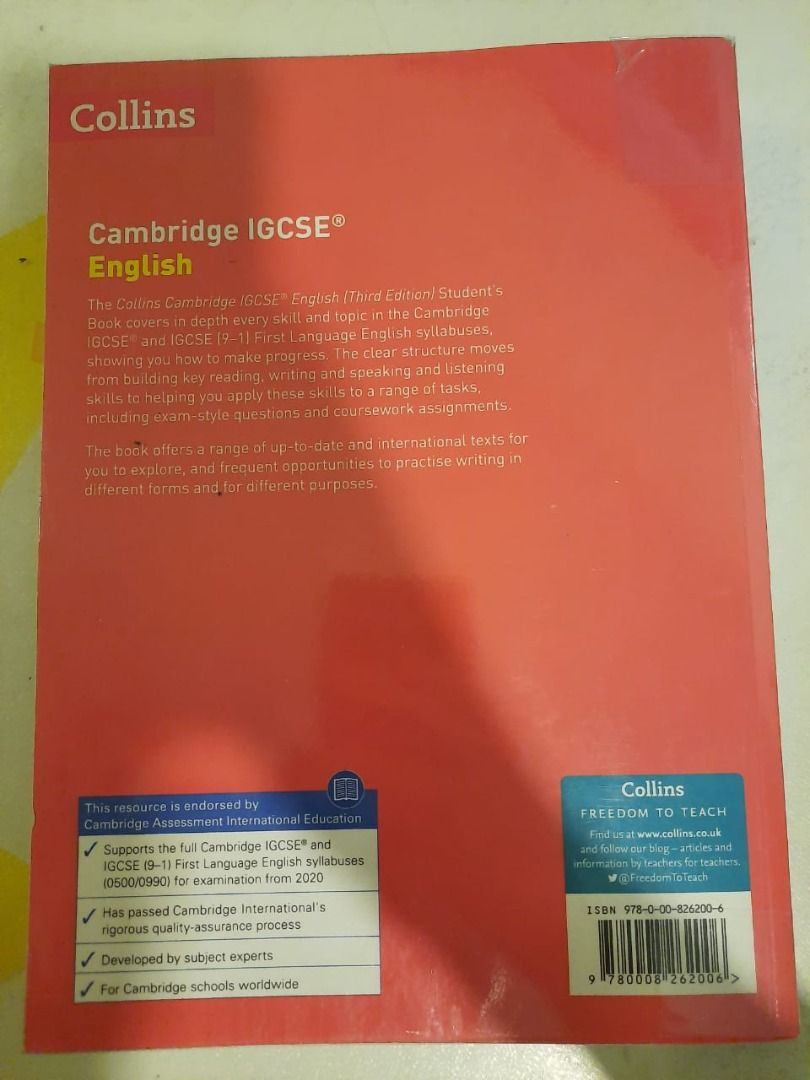 Collins igcse english textbook hobbies toys books magazines