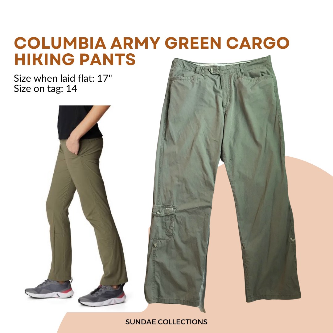 Columbia Army Green Cargo Hiking Pants, Women's Fashion, Bottoms, Other Bottoms on Carousell