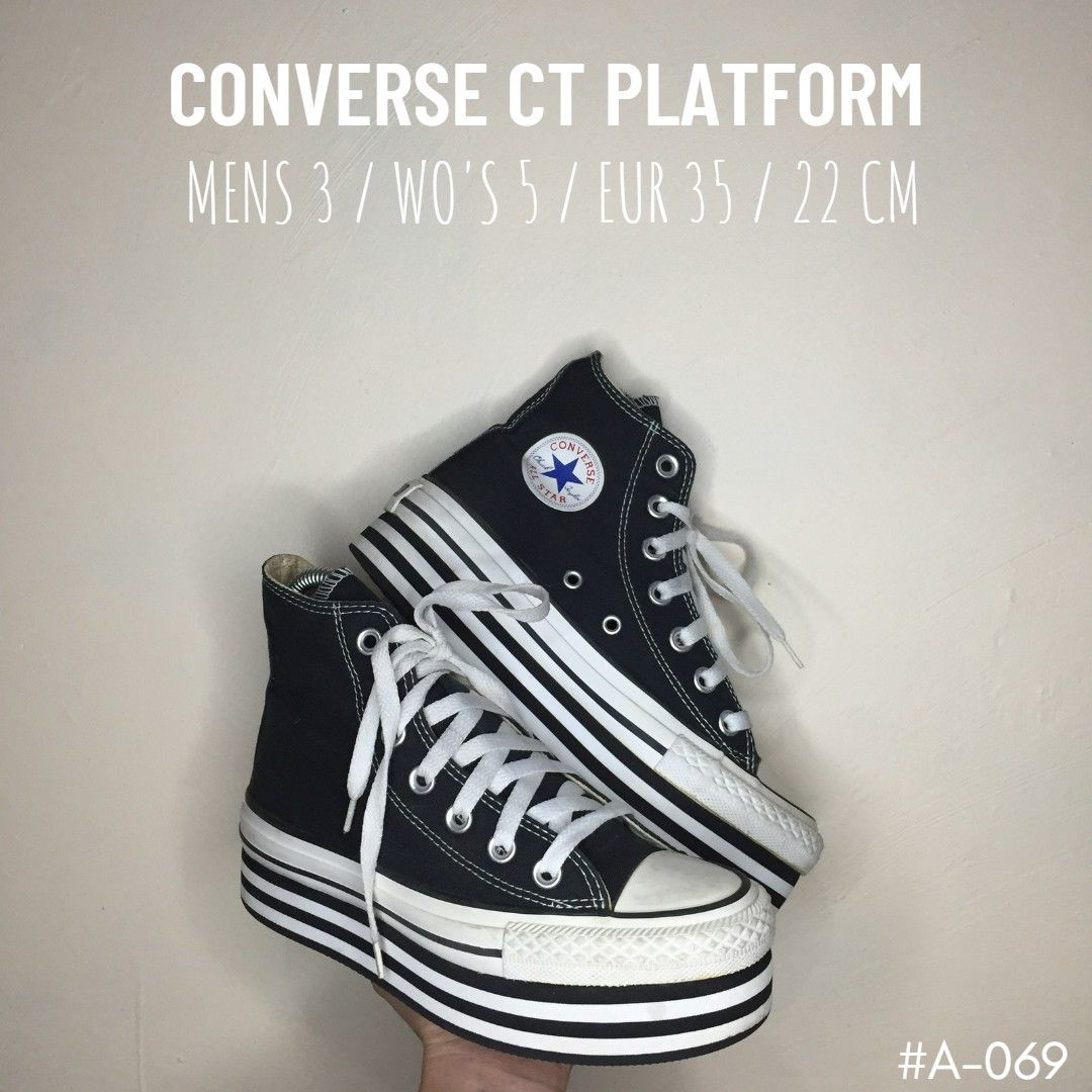 Converse nere platform pelle sale