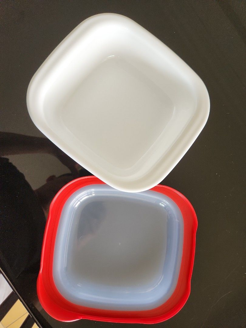 Corelle Glass Container with Lid, Furniture & Home Living, Kitchenware ...