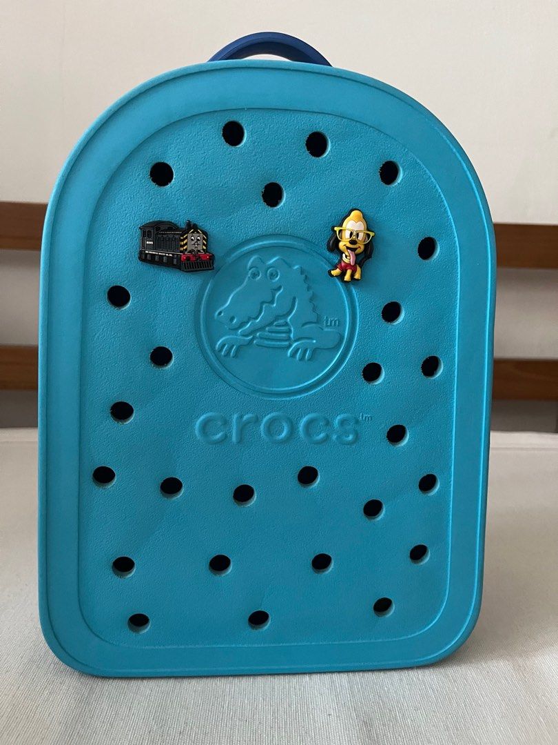 Crocs blue backpack, Women's Fashion, Bags & Wallets, Backpacks on