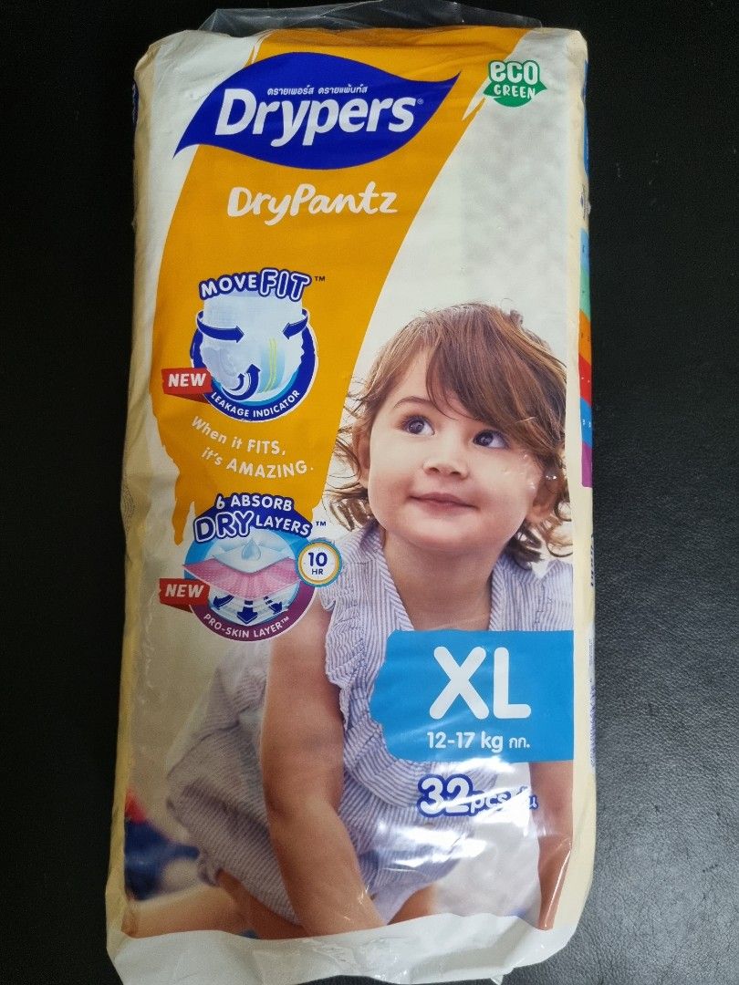 Drypers xl pants, Babies & Kids, Bathing & Changing, Diapers & Baby