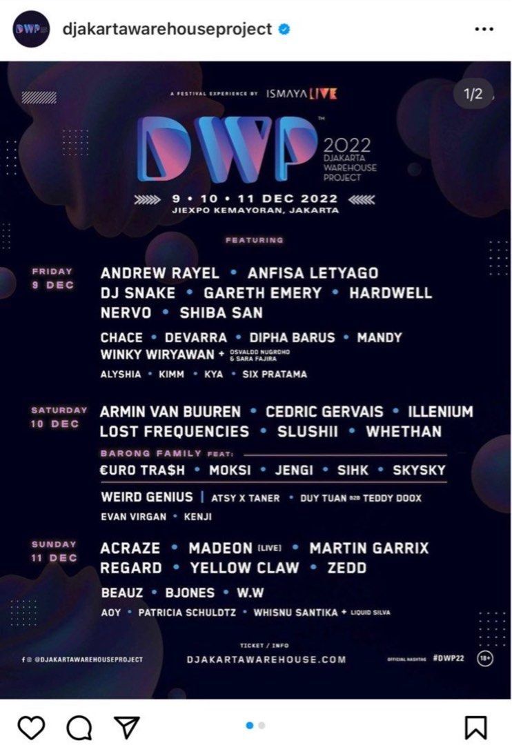 DWP Djakarta Warehouse Project 2022 (3 DAY PASS), Tickets & Vouchers