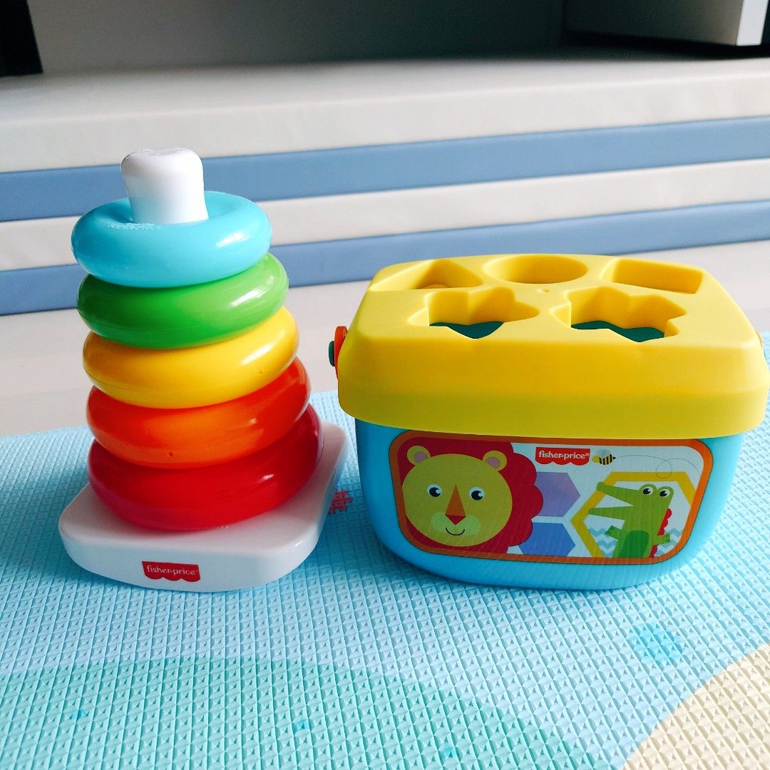 [Very New] Fisher Price Baby's First Blocks (Plantbased) & RockA