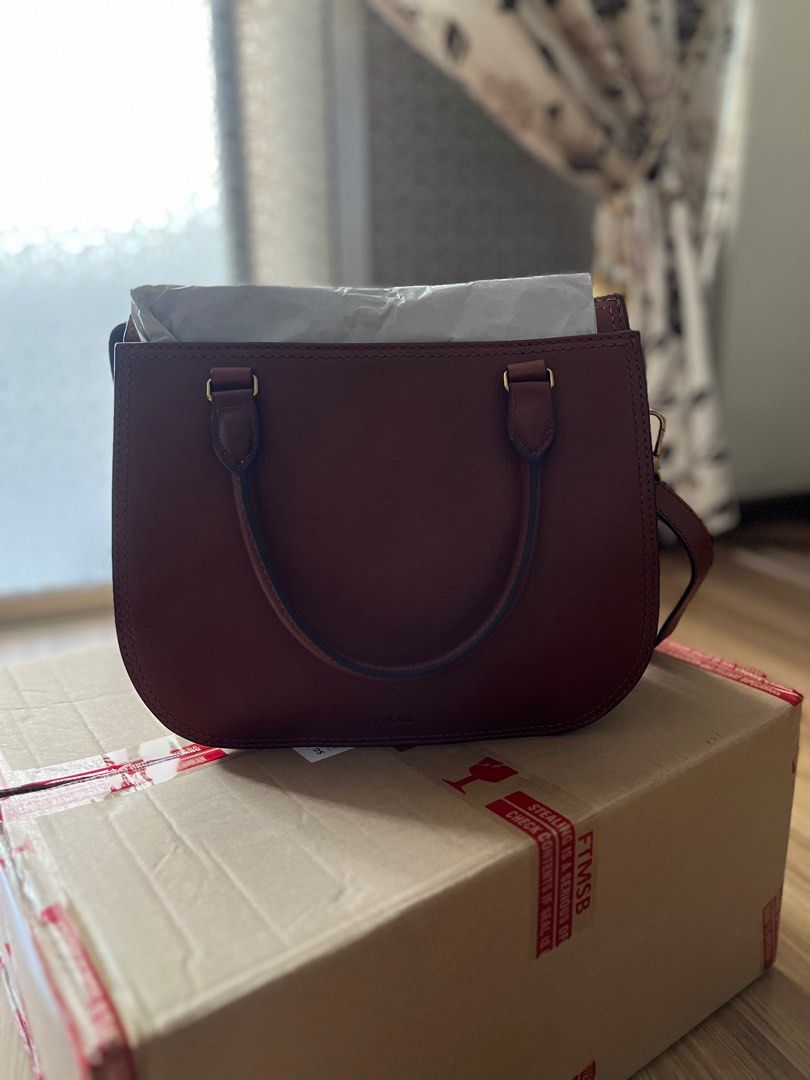 Fossil Ryder Satchel Bag (Brown), Women's Fashion, Bags & Wallets