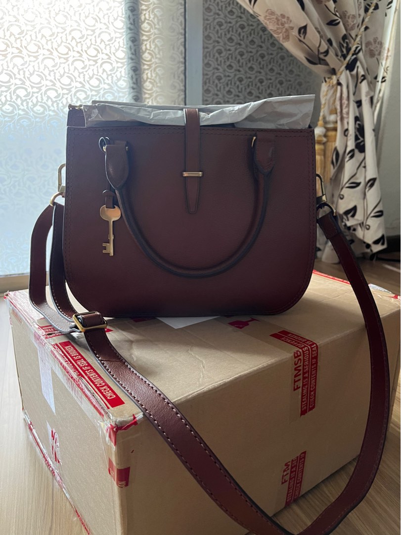 Fossil Ryder Satchel Bag (Brown), Women's Fashion, Bags & Wallets