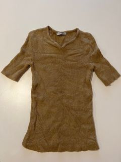 Giorgio Armani le collezoni mustard knit top