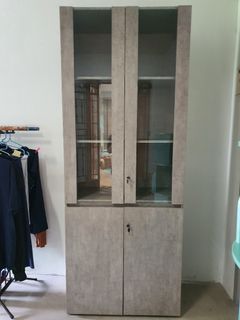 Grey display cabinet