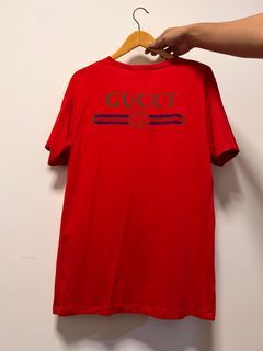Gucci plain tee with logo at the BACK