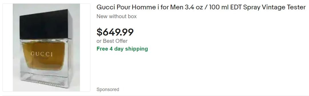 Discontinued gucci pour homme Clearance