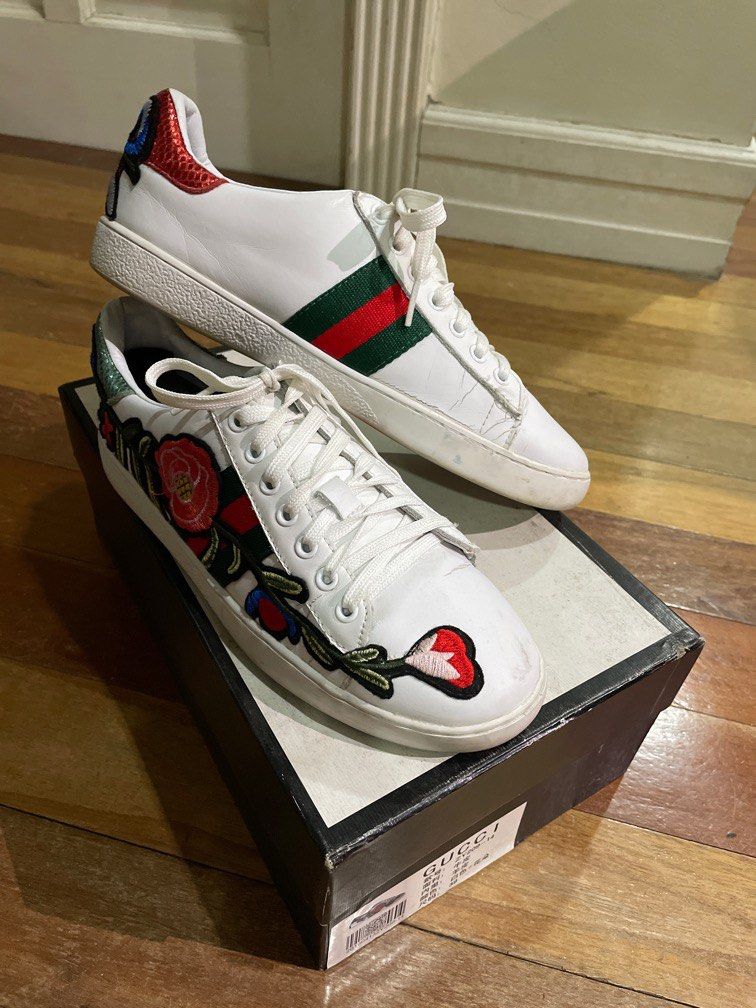 Gucci white sneakers snake store