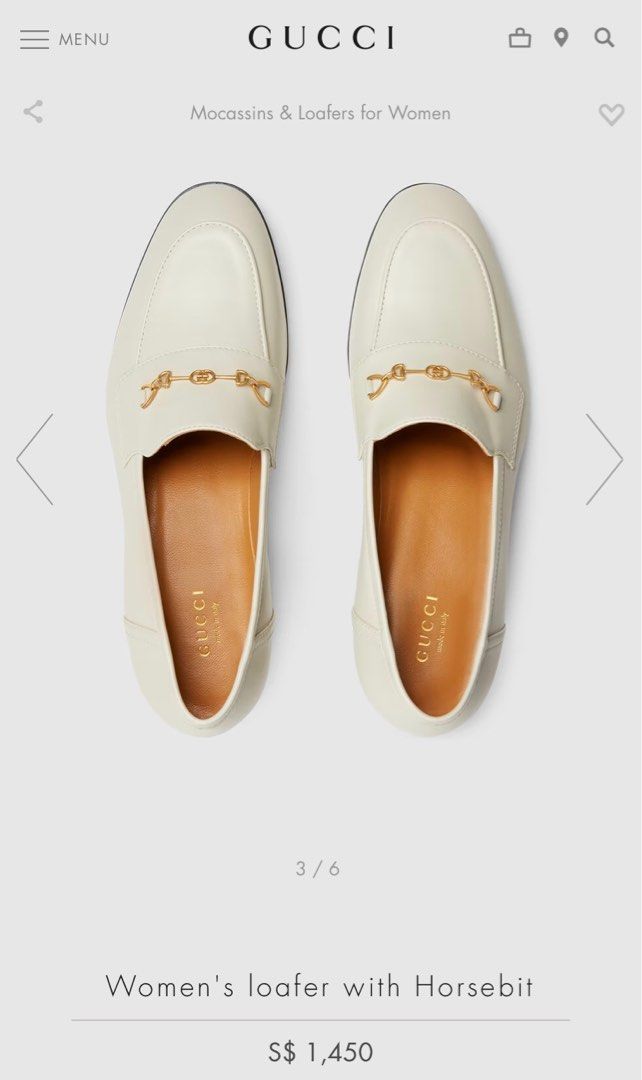 White gucci loafers 2025 womens