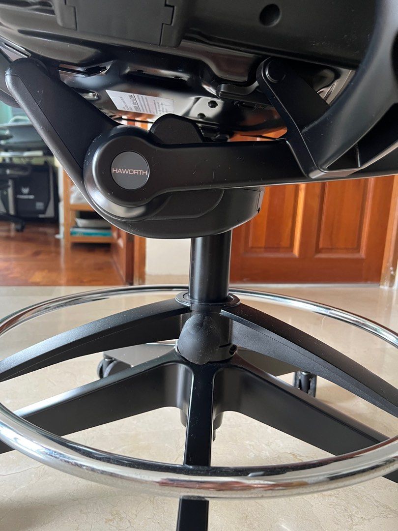 Haworth Zody Office Chair with High Stool, Furniture & Home Living