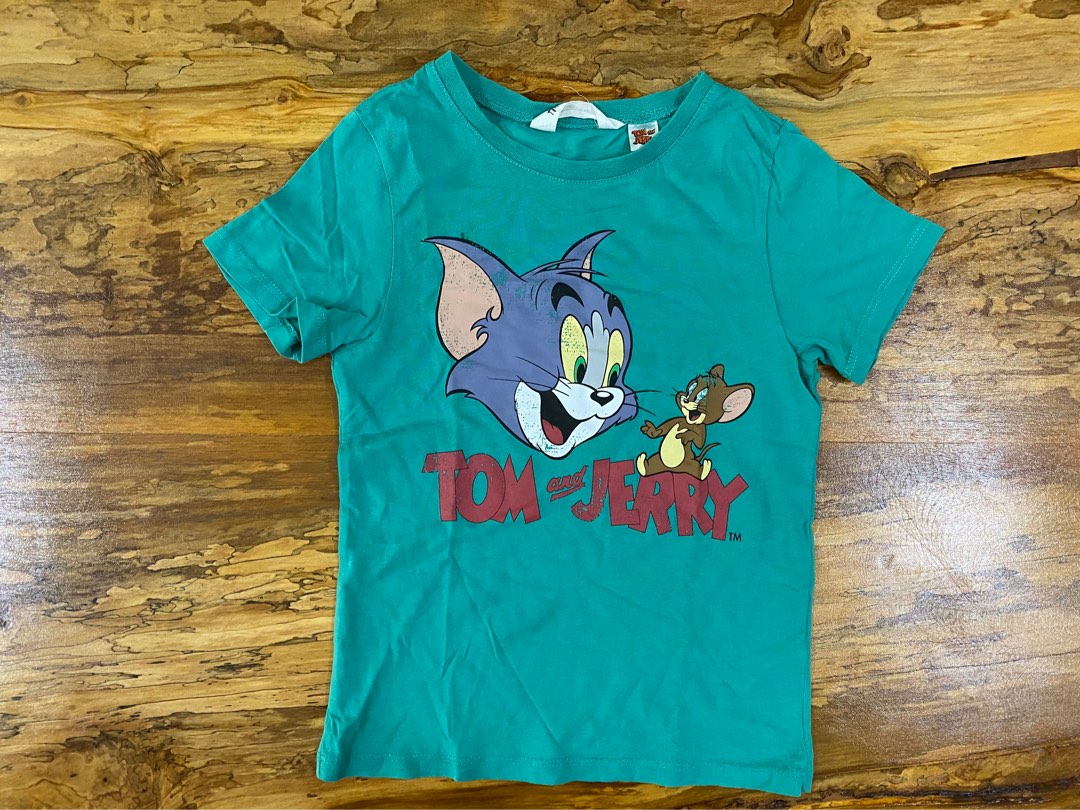 H&M kids tshirt tom&jerry, Babies & Kids, Babies & Kids Fashion on