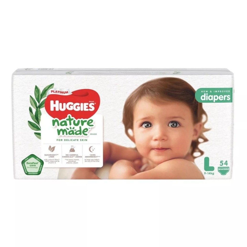 Huggies Nature Made Diaper (Large), Babies & Kids, Bathing & Changing