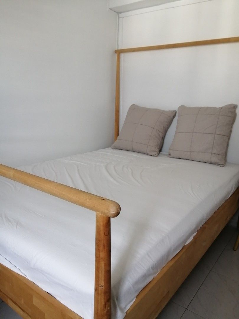 IKEA GJORA bed frame + mattress, Furniture & Home Living, Furniture