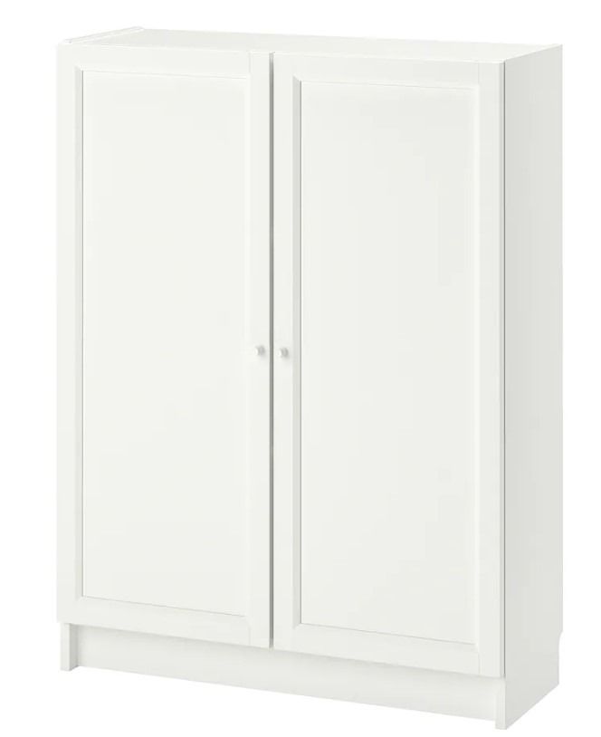 IKEA BILLY OXBERG Cabinet with doors (white), Furniture & Home Living ...