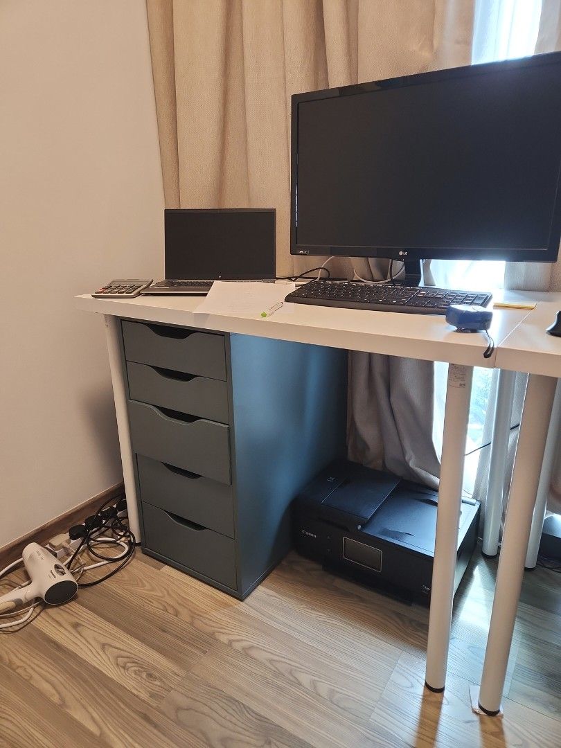 Ikea computer table, Furniture & Home Living, Furniture, Tables & Sets on Carousell
